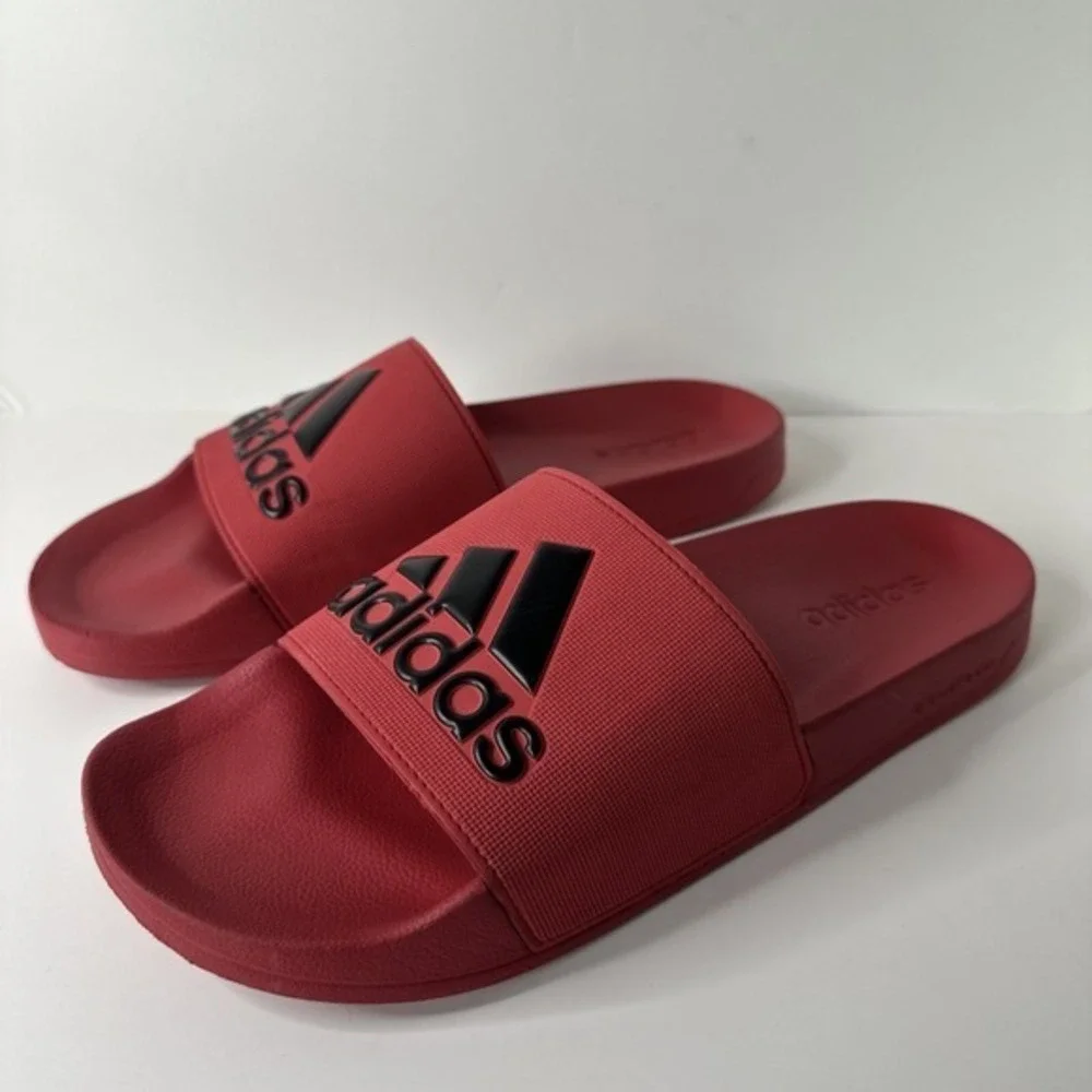 Men Adidas Originals Adilette Shower Slide Red/ Black. Mens‎ Size 13US EXCELLENT